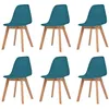 Image de vidaXL Chaises à manger lot de 6 Turquoise Plastique244782