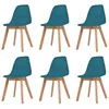 Image de vidaXL Chaises De Salle À Manger 6 Pcs Turquoise Plastique