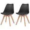 Image de vidaXL Chaises à manger lot de 2 Noir Plastique244787