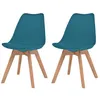 Image de vidaXL Chaises à manger lot de 2 Turquoise Plastique244789
