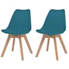 Image de vidaXL Chaises de salle Ã  manger 2 pcs Turquoise Plastique