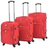 Image de vidaXL Jeu de valises souples 3 pcs Rouge91316