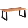Image de Table Basse Bois D'acacia Massif 110 X 60 X 40 Cm