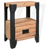 Image de vidaXL Table de chevet Bois d'acacia Acier 40 x 30 x 54 cm244993