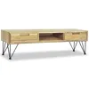 Image de vidaXL Meuble TV 120x35x35 cm Teck massif244575