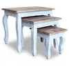 Image de vidaXL Ensemble de tables gigognes 3 pcs bois d'acajou massif