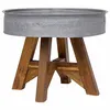 Image de vidaXL Table basse bois de récupération mélangé 60x45 cm argenté244511