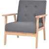 Image de vidaXL Vidaxl Fauteuil Gris Foncé Tissu