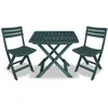 Image de vidaXL Ensemble de bistro pliable 3 pcs Plastique Vert43582