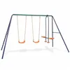 Image de vidaXL Ensemble de balançoires avec 4 sièges Orange
