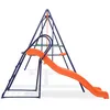 Image de Ensemble De BalanÃ§oire Avec Toboggan Et 3 SiÃ¨ges Orange