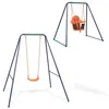 Image de vidaXL Balançoire simple 2-en-1 et balançoire pour tout-petits Orange91362