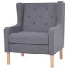 Image de vidaXL Fauteuil Tissu Gris