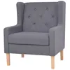 Image de vidaXL Fauteuil Gris Tissu