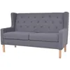 Image de vidaXL Canapé à 2 places Tissu Gris245453