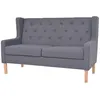 Image de vidaXL CanapÃ© Ã  2 places Tissu Gris