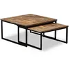 Image de vidaXL Table Basse Gigogne 2 Pcs Teck Massif De Récupération - Vidaxl