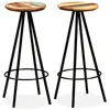Image de vidaXL Tabourets De Bar 2 Pcs Bois Massif De Récupération - Vidaxl