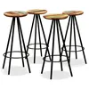 Image de vidaXL Tabourets de bar lot de 4 bois massif de récupération245446