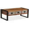 Image de vidaXL Table basse avec 3 tiroirs Bois de récupération 100x50x35 cm244941