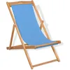 Image de vidaXL Chaise De Terrasse Teck 56 X 105 X 96 Cm Bleu