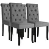 Image de vidaXL Chaises à manger lot de 4 gris foncé tissu245515