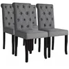 Image de Vidaxl Chaises De Salle Ã  manger 4 Pcs Gris FoncÃ© Tissu