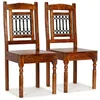 Image de vidaXL Chaises Ã  manger lot de 2 Bois finition couleur miel classique