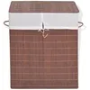 Image de vidaXL Panier à linge rectangulaire Bambou Marron245579