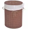 Image de vidaXL Panier à linge ovale Bambou Marron245580