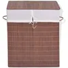 Image de vidaXL Panier à linge rectangulaire Bambou Marron245583