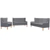 Image de Ensemble de canapés 3 pcs tissu gris