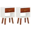 Image de vidaXL Tables de chevet 2 pcs Bois d'acacia massif 40x30x57 cm
