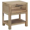 Image de vidaXL Table de chevet avec tiroir 40x30x48 cm Bois d'acacia solide245683