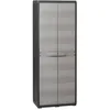 Image de vidaXL Vidaxl Armoire De Rangement De Jardin Avec 3 Étagères Noir Et Gris