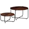 Image de vidaXL Ensemble de table basse 2 pcs Bois massif 60x35 cm246015