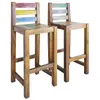 Image de vidaXL Tabourets de bar lot de 2 bois massif de récupération245800