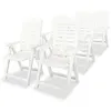 Image de vidaXL Chaises inclinables de jardin lot de 6 Plastique Blanc275068