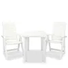 Image de vidaXL Ensemble de bistro 3 pcs Plastique Blanc