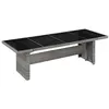 Image de vidaXL Table de jardin 240x90x74 cm Résine tressée et verre43941