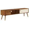 Image de vidaXL Meuble TV 140x30x40 cm bois massif246224