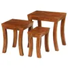 Image de vidaXL Table gigogne 3 pcs Bois massif d'acacia 50x35x50 cm Marron