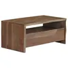 Image de vidaXL Table basse Acacia massif Bord assorti 90x50x40 cm Gris246127