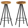 Image de vidaXL Chaises De Bar 2 Pcs Bois De Manguier Solide