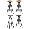 Image de vidaXL Chaises de bar lot de 4 bois de manguier solide246239