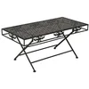 Image de vidaXL Table basse pliante Style vintage Métal 100x50x45 cm Noir245927