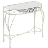Image de vidaXL Table d'appoint Style français Métal 82 x 39 x 76 cm Blanc