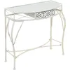 Image de vidaXL Table D'appoint Style Français Métal 82 X 39 X 76 Cm Blanc