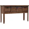 Image de vidaXL Table Console Bois Massif De Sapin 131 X 35,5 X 75 Cm Marron