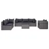 Image de Meuble De Jardin 7 Pcs Et Coussins Et Oreillers RÃ©sine TressÃ©e